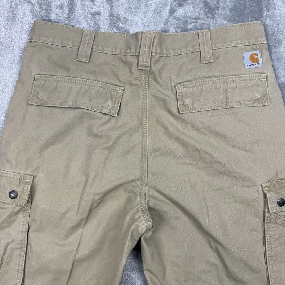 Carhartt Men's Work Pant 36x32 Khaki Relaxed Fit Rugged Cargo Canvas Carpenter - Picture 4 of 10